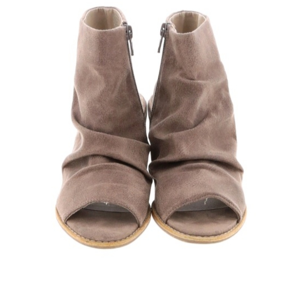 Sueded Ruched Booties